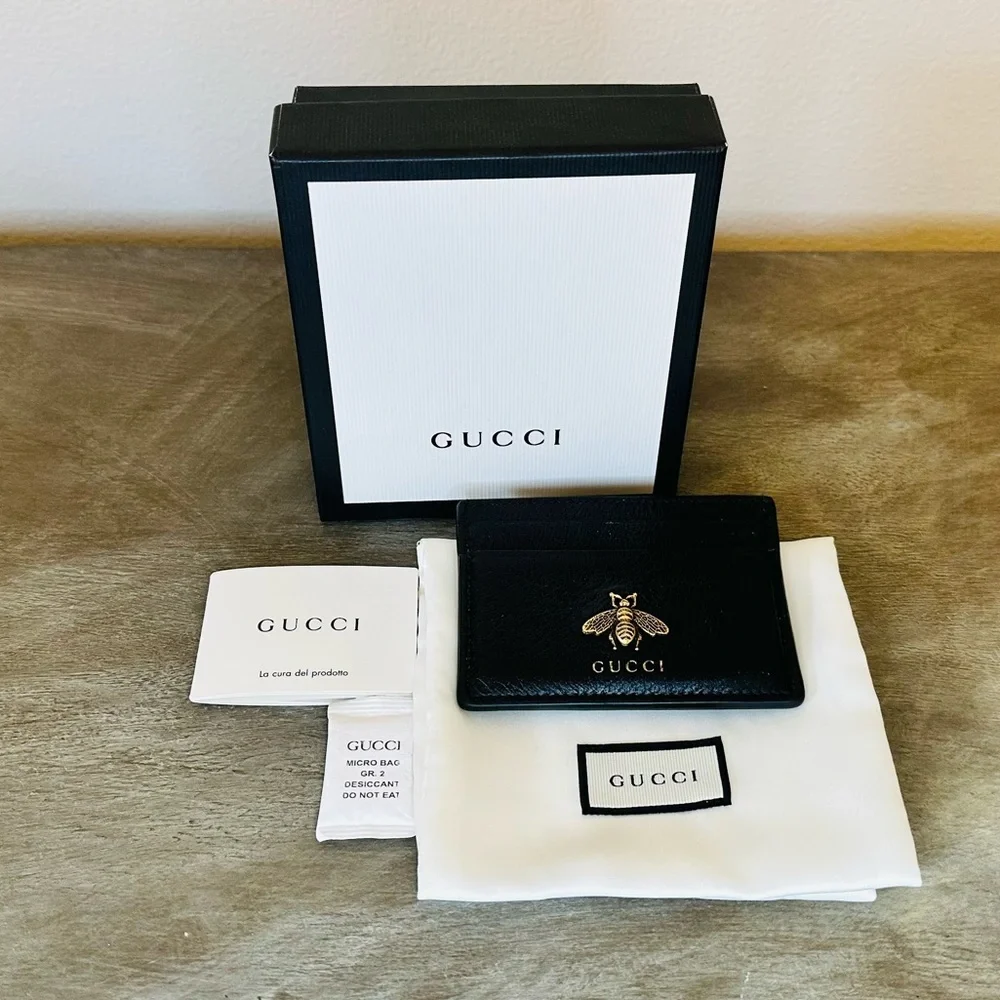 Gucci Bee Slim Wallet with Money Clip